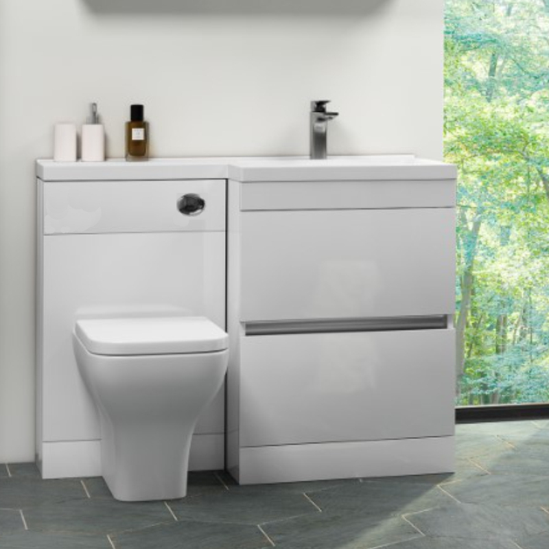 Pemberton Vanity Unit: Right Hand Basin | Sidaw Chrome Tap & Waste