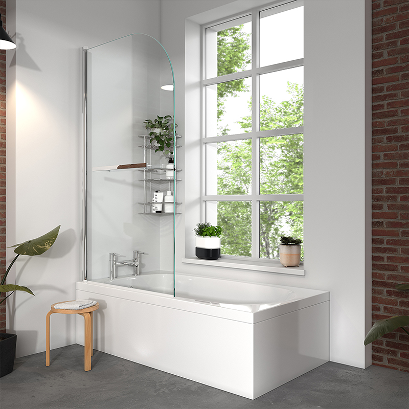 Whirlpool Bath 10 Jets (Includes 2 back jets and 2 foot jets) with Bath Shower Mixer with Bath Screen