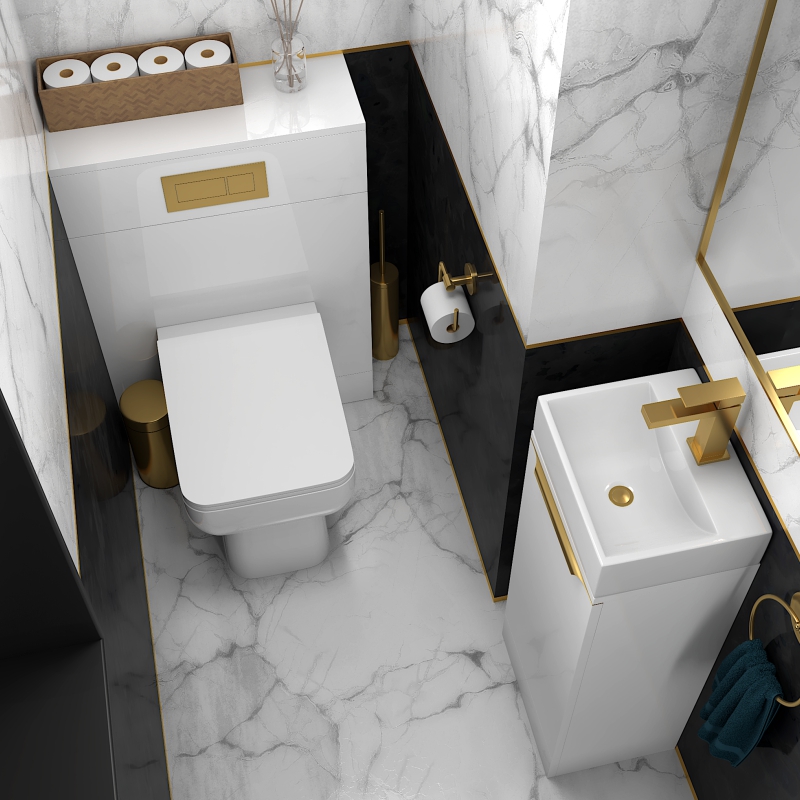 Jivana 325 Suite | Gold Handles, Tap & Waste