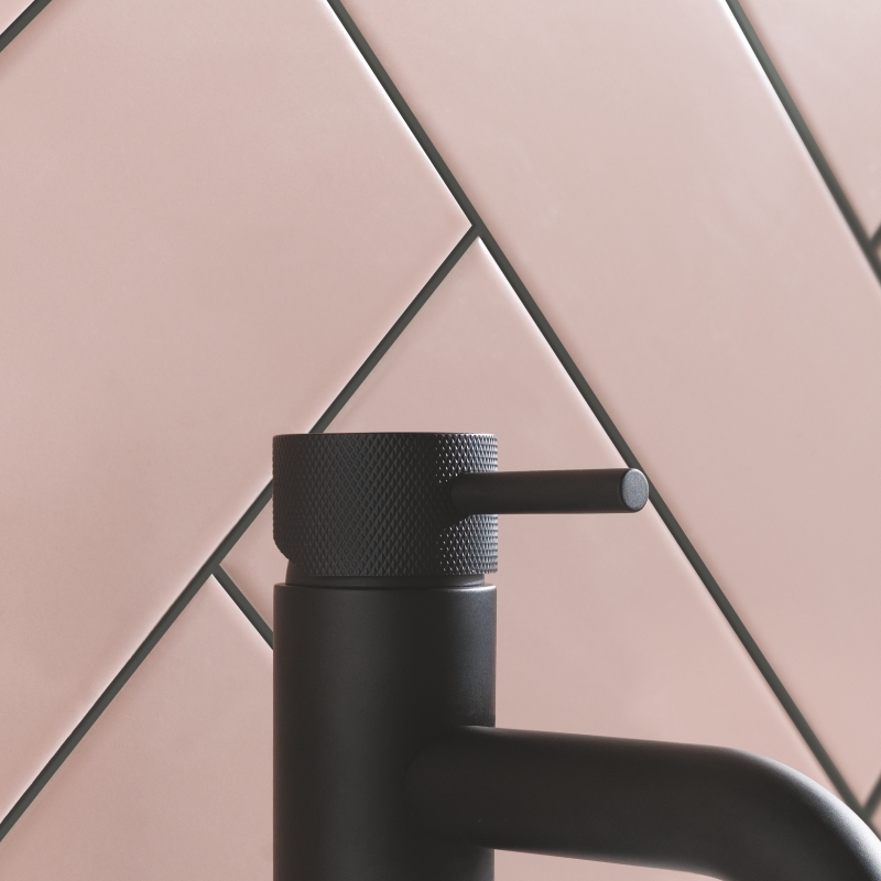 VOS Bath Shower Mixer (Matt Black) with Designer Handle