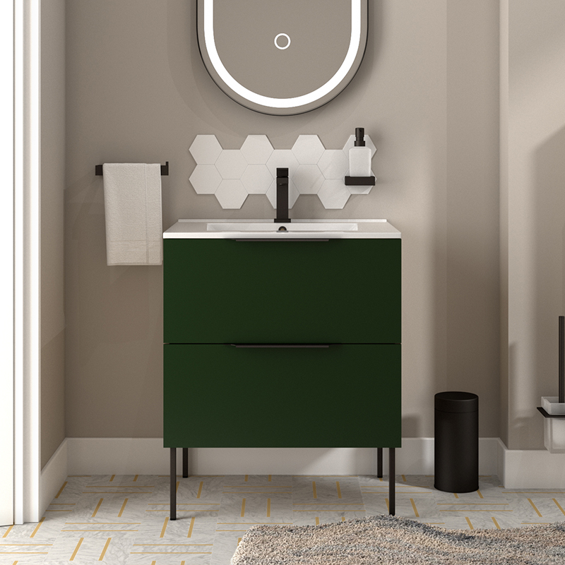 Alani Green 600 Unit | Handles & Legs in Black