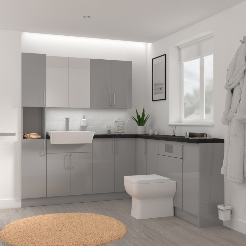 Fitted Corner Suite: Dove Grey