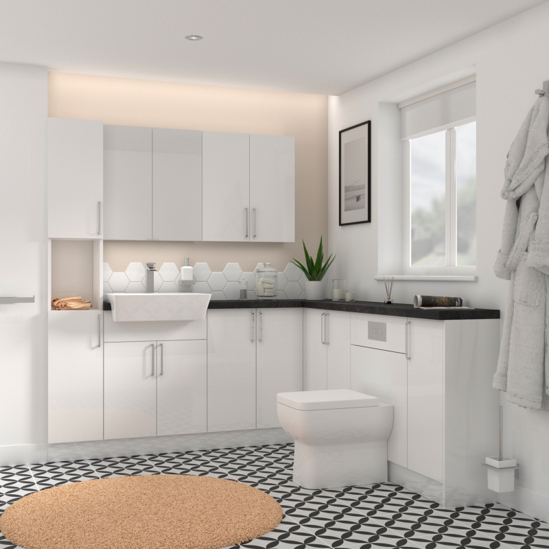 Fitted Corner Suite: White