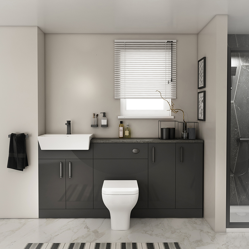 Oliver Black Fitted Suite: Anthracite