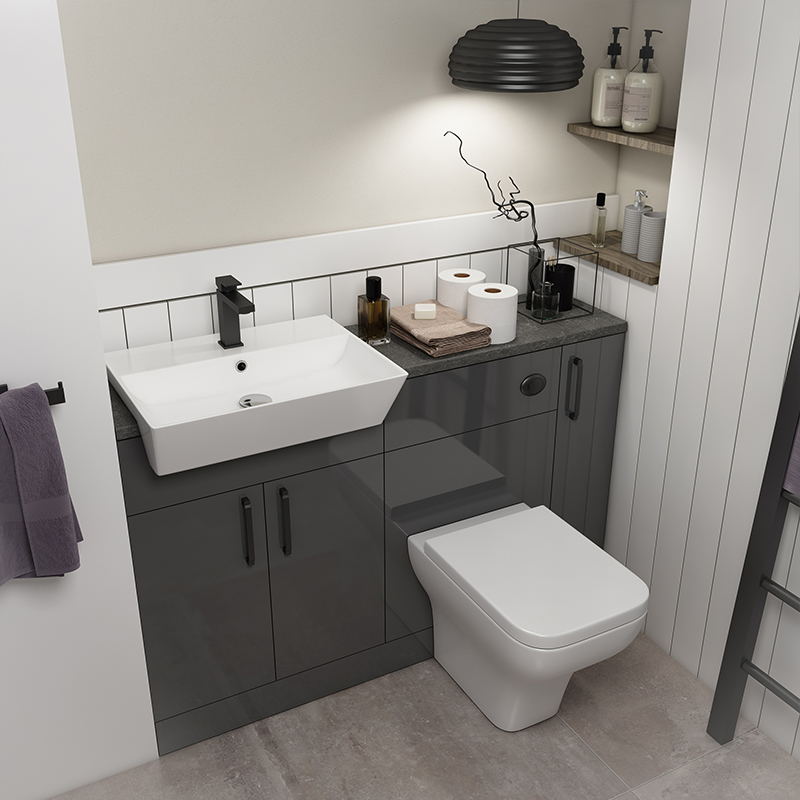 Oliver Black Fitted Suite: Anthracite