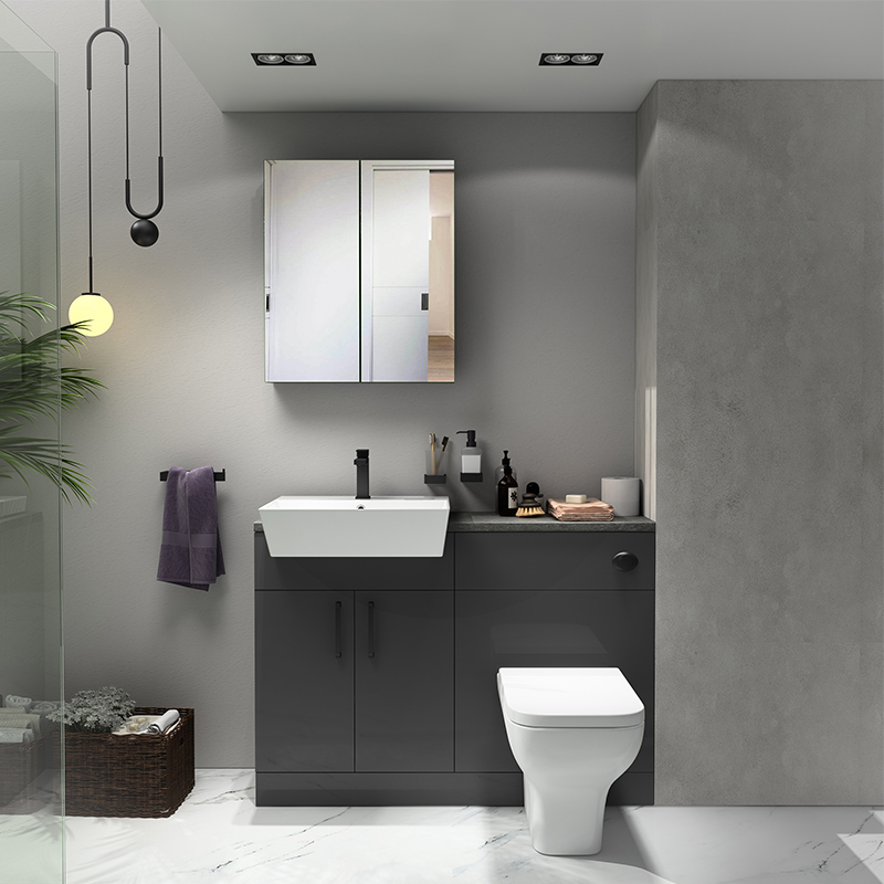 Oliver Black Fitted Suite: Anthracite