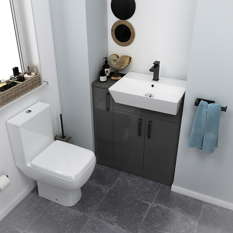 Oliver Black Fitted Suite: Anthracite