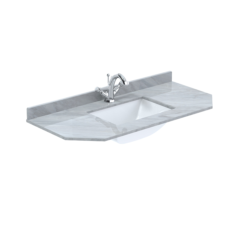 1000 Earls Grey Vanity Unit | 1 Taphole | Grey Marble Top