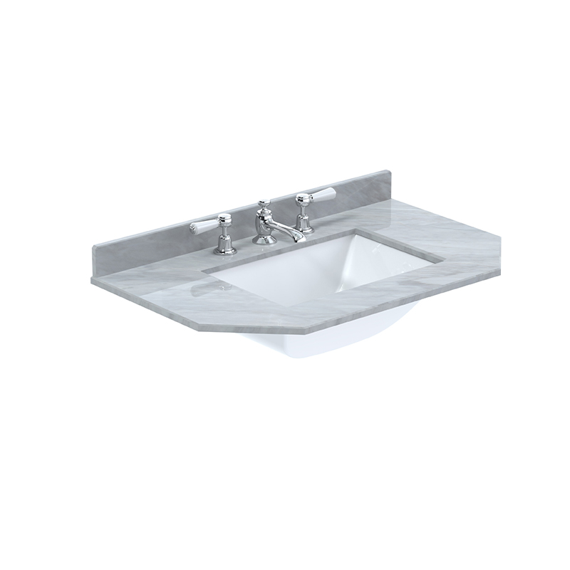 750 Earls Grey Vanity Unit | 3 Taphole | Grey Marble Top
