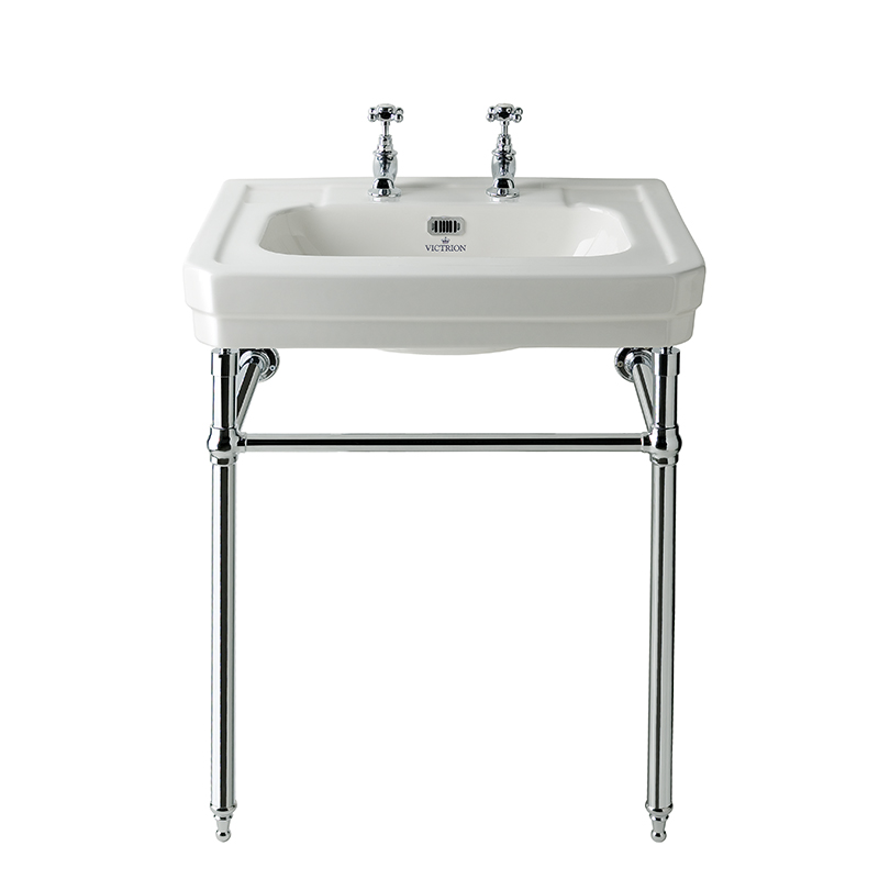 640 Basin with Ornate Washstand | 2 Taphole