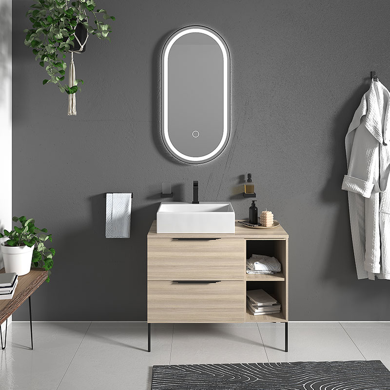 Alani Green 900 Unit | Handles & Legs in Black