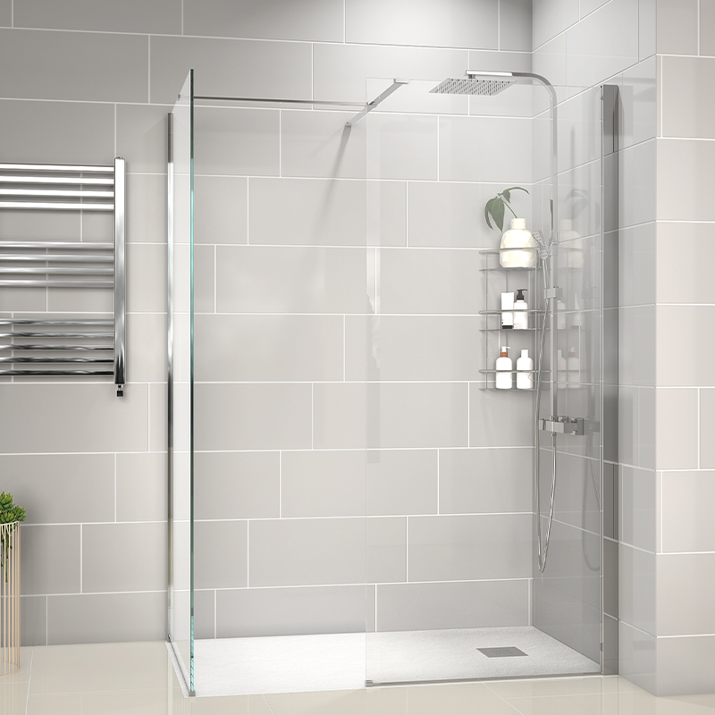 Radiant Walk-in with White Slate Tray: 1400 x 900mm