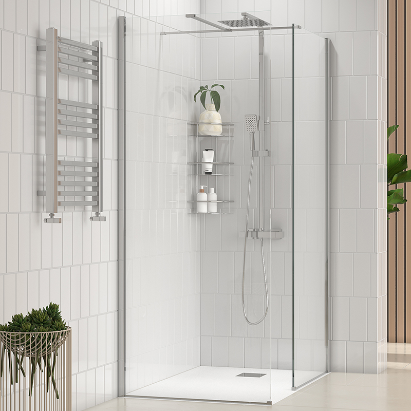Radiant Walk-in with White Slate Tray: 1200 x 700mm