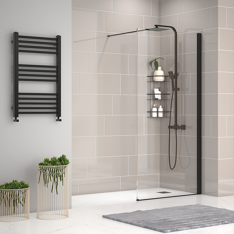 Radiant White Walk-in with White Slate Tray: 1800 x 800mm