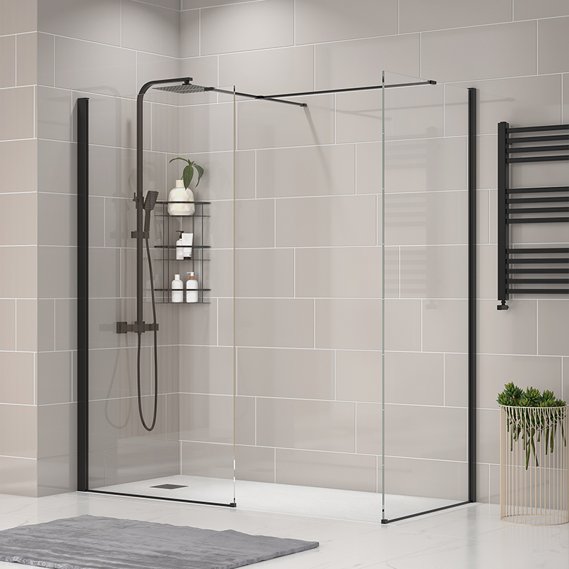 Radiant White Walk-in with White Slate Tray: 1800 x 800mm
