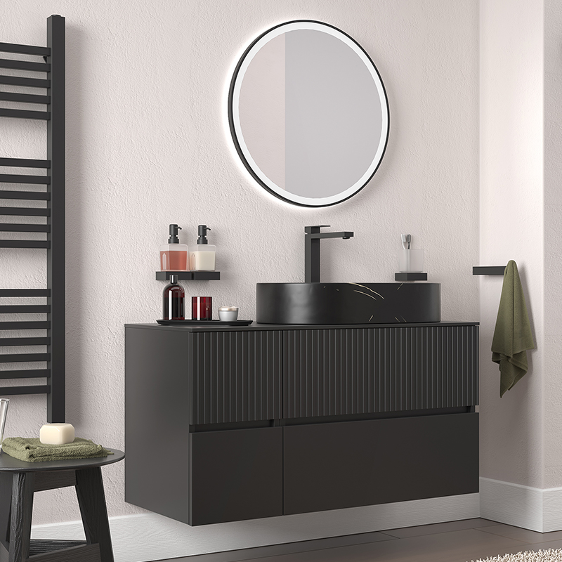 Vanity Unit | Black Tall Tap & Waste