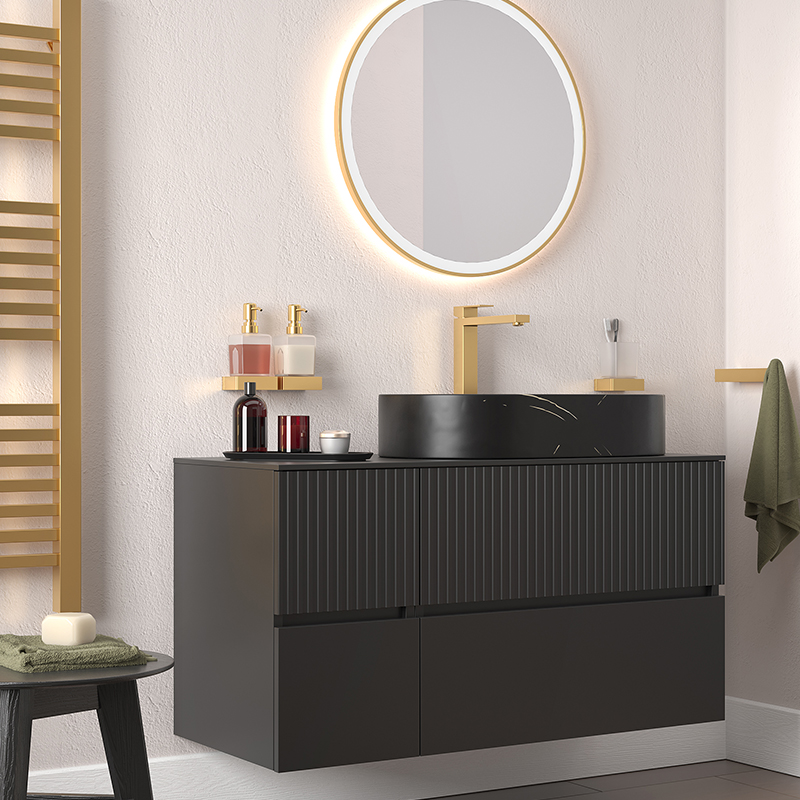 Vanity Unit | Gold Tall Tap & Waste