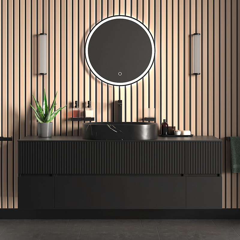 Vanity Unit | Black Tall Tap & Waste