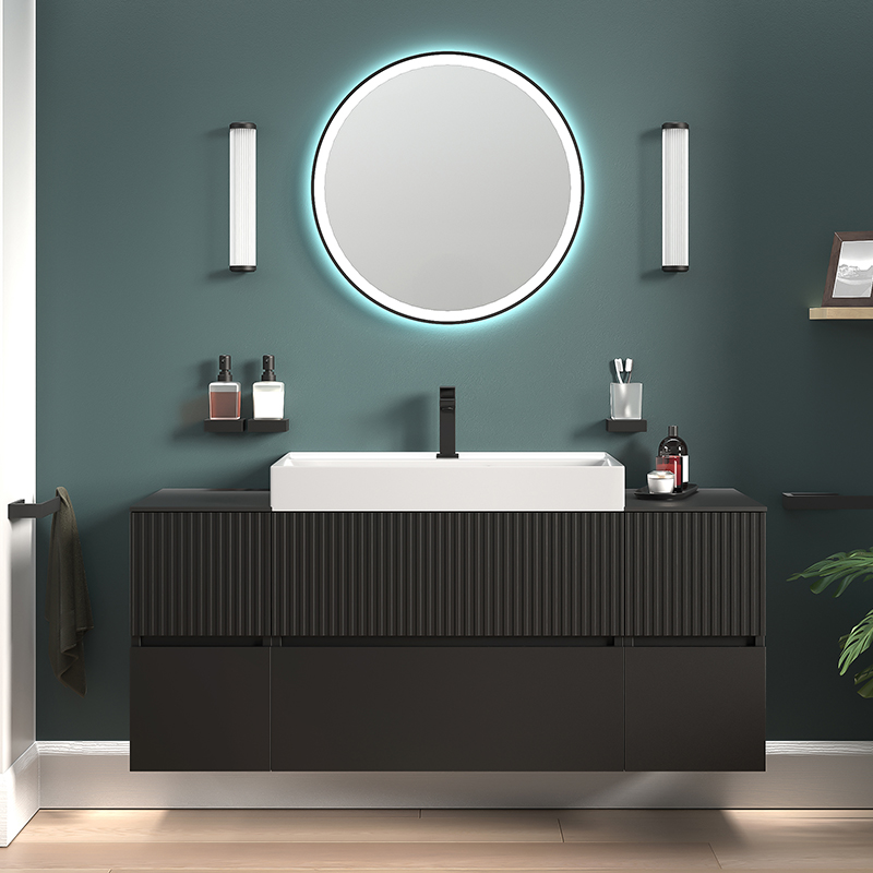 Vanity Unit | Black Basin Tap & Waste