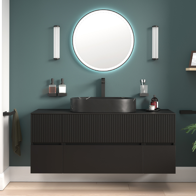 Vanity Unit | Black Tall Tap & Waste