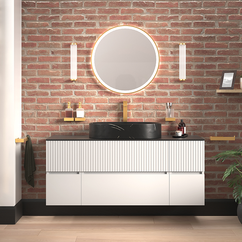 Vanity Unit | Gold Tall Tap & Waste