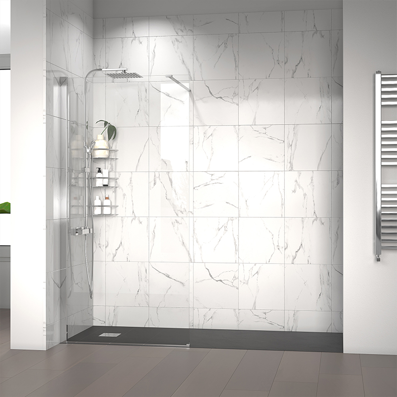 Radiant Walk-in with Black Slate Tray: 2000 x 900mm