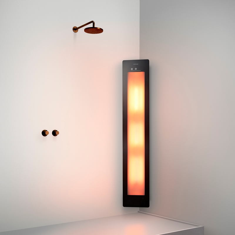 Option image for Sunshower Large One in Black for Corner Installation