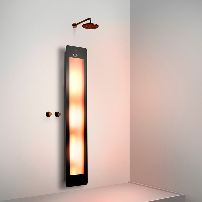 Option image for Sunshower Large One in Black for Flat Wall Installation