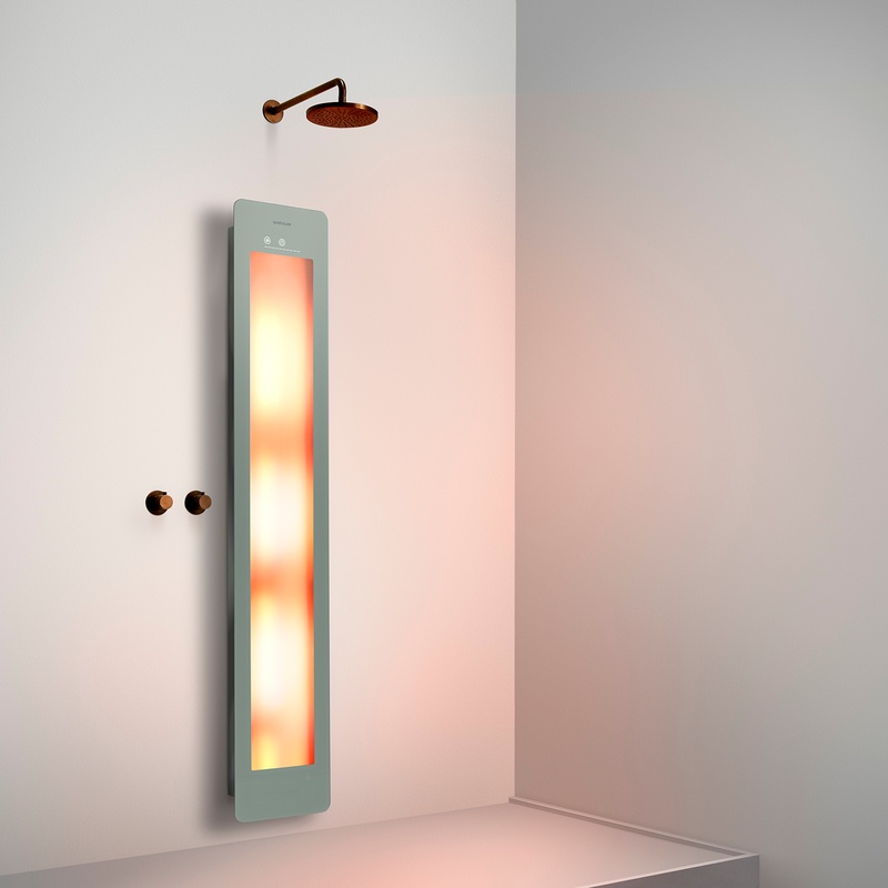 Option image for Sunshower Large One in Grey for Flat Wall Installation