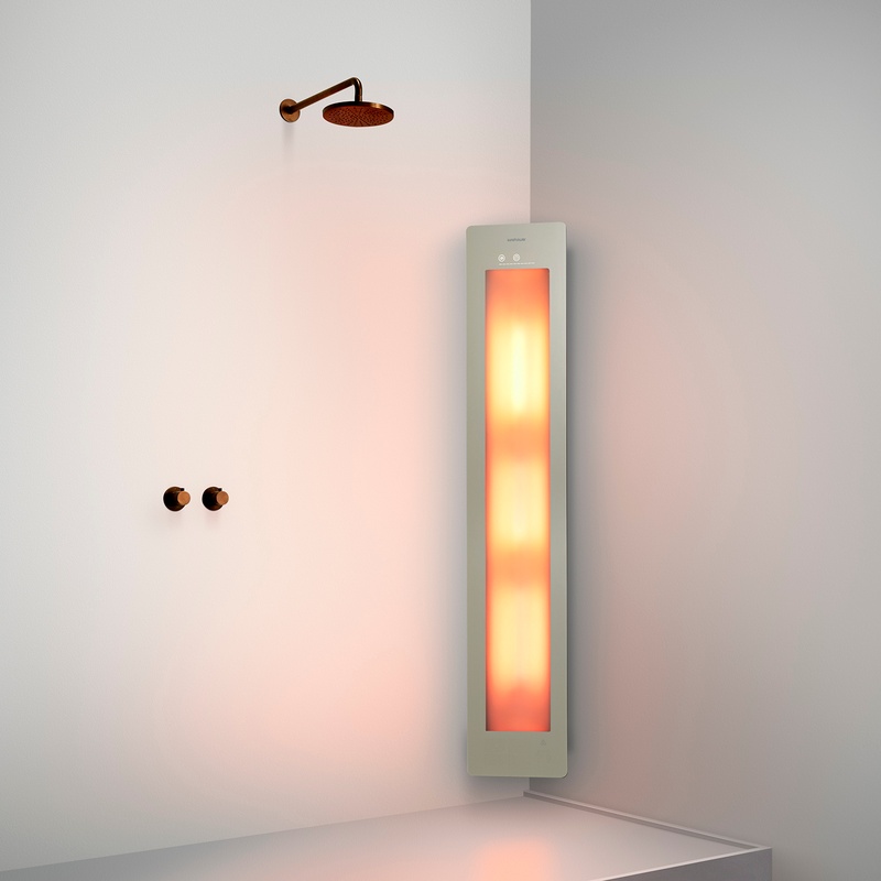 Option image for Sunshower Large One in Sand White for Corner Installation