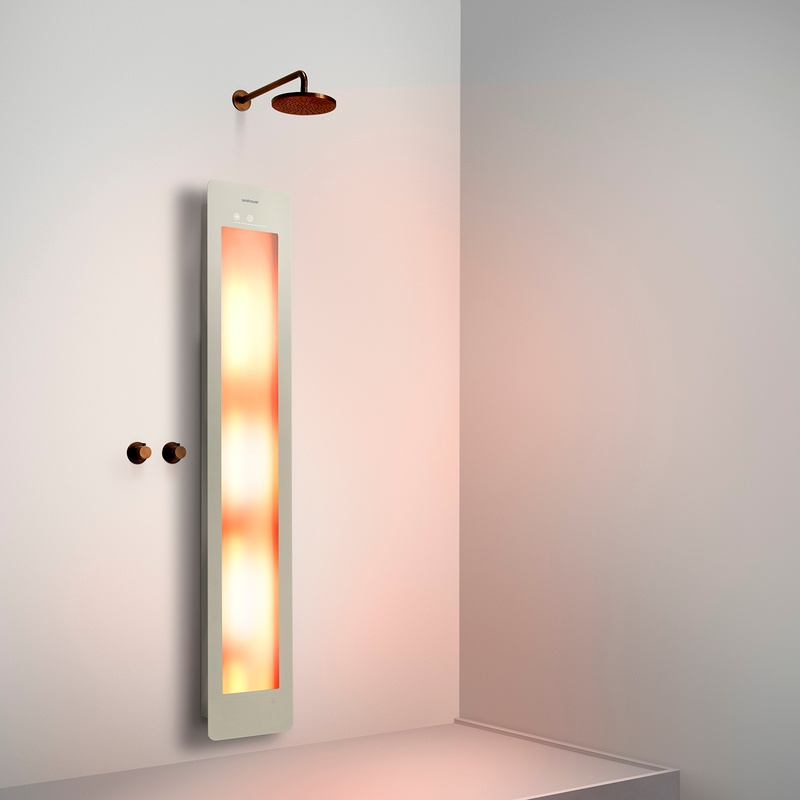 Option image for Sunshower Large One in Sand White for Flat Wall Installation