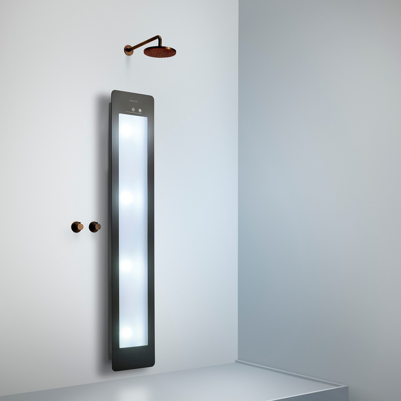 Option image for Sunshower Large Plus in Black for Flat Wall Installation