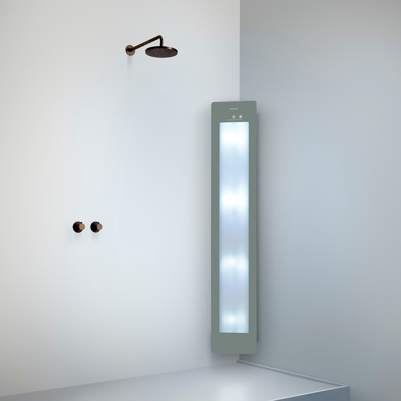 Option image for Sunshower Large Plus in Grey for Corner Installation