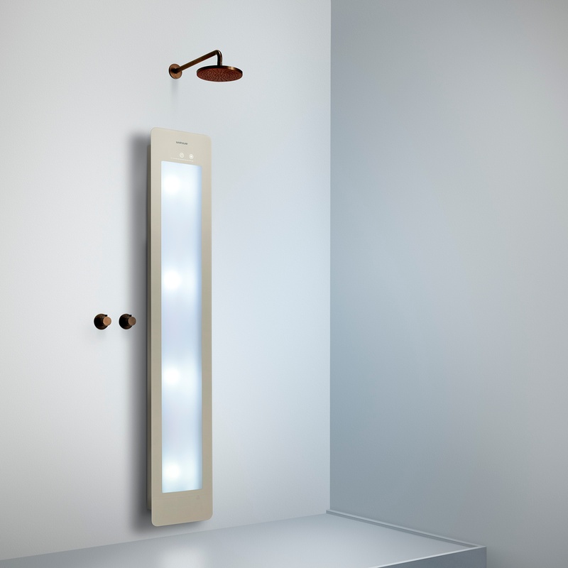 Option image for Sunshower Large Plus in Sand White for Flat Wall Installation