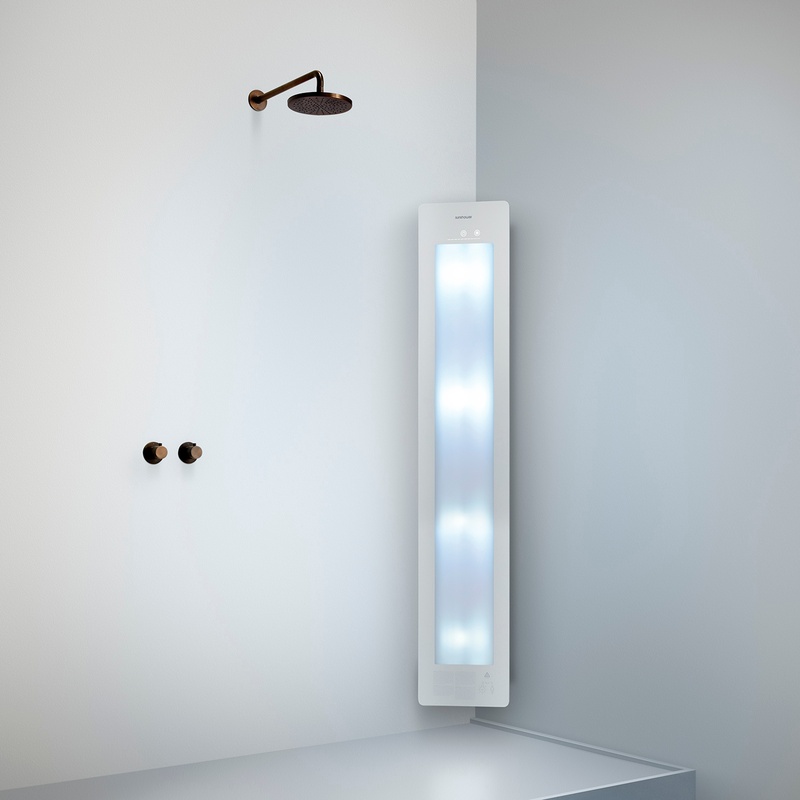 Option image for Sunshower Large Plus in White for Corner Installation