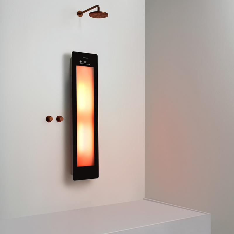 Option image for Sunshower Medium One in Black for Flat Wall Installation