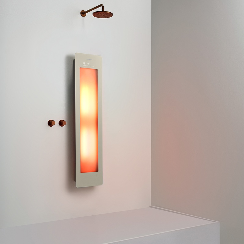 Option image for Sunshower Medium One in Sand White for Flat Wall Installation