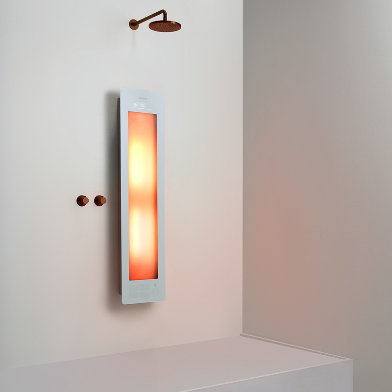 Option image for Sunshower Medium One in White for Flat Wall Installation