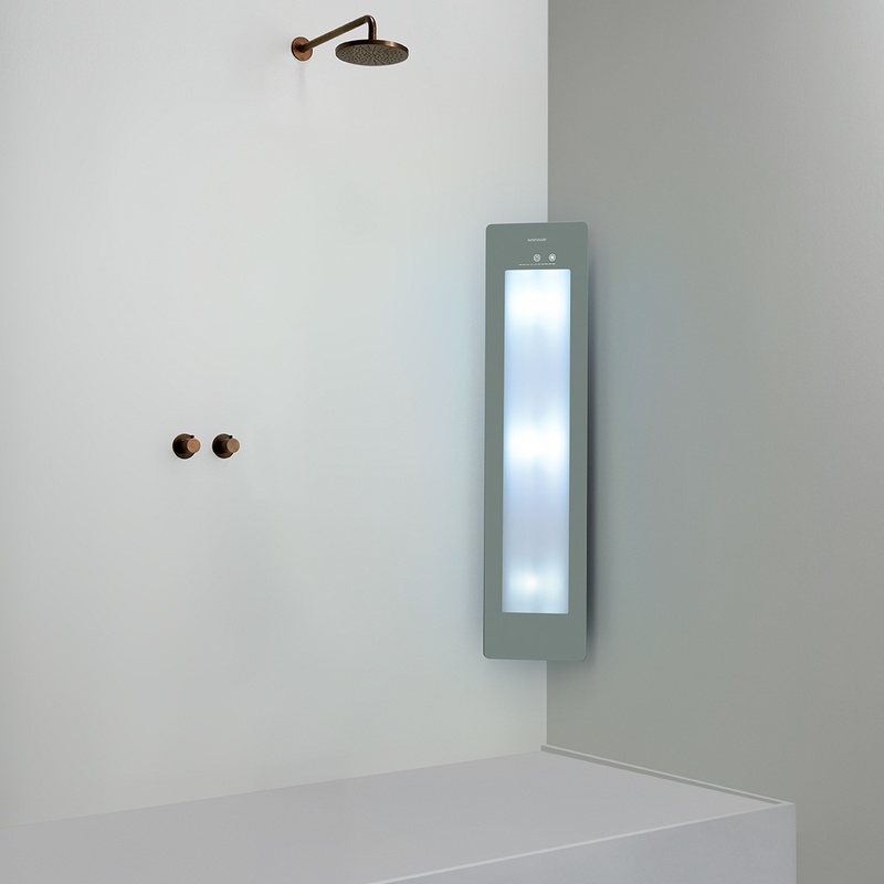 Option image for Sunshower Medium Plus in Grey for Corner Installation