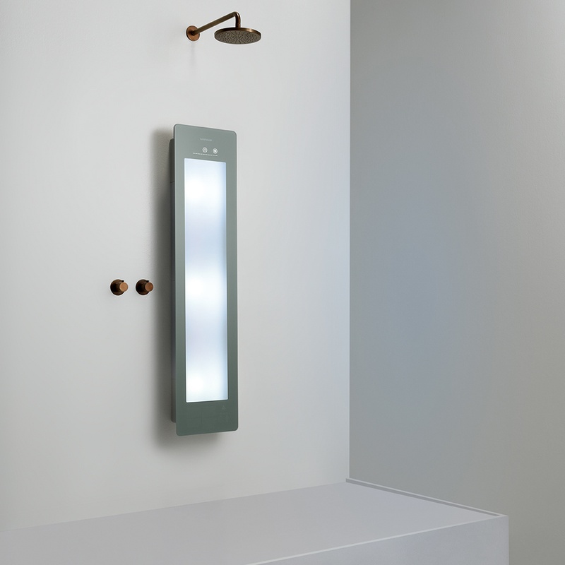 Option image for Sunshower Medium Plus in Grey for Flat Wall Installation