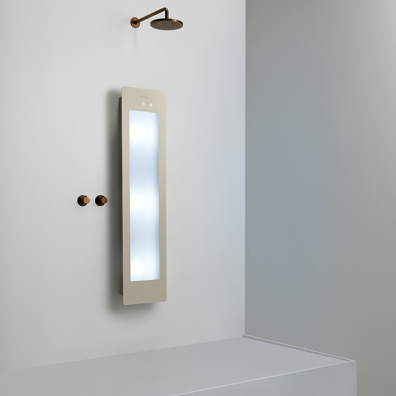 Option image for Sunshower Medium Plus in Sand White for Flat Wall Installation
