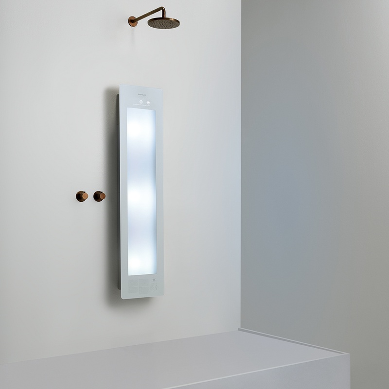 Option image for Sunshower Medium Plus in White for Flat Wall Installation