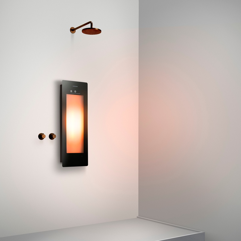 Option image for Sunshower Small One in Black for Flat Wall Installation