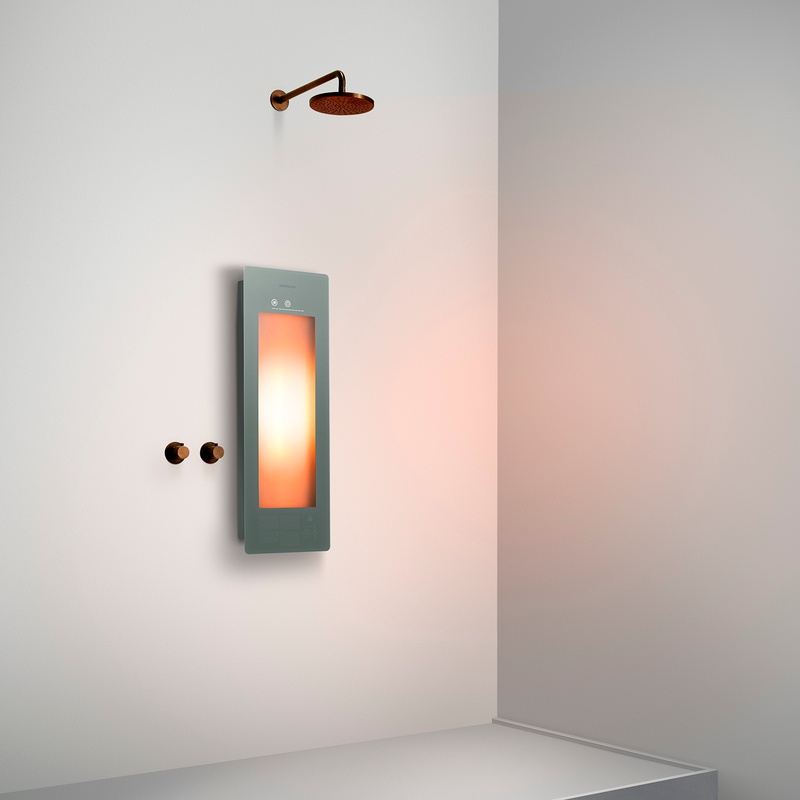 Option image for Sunshower Small One in Grey for Flat Wall Installation