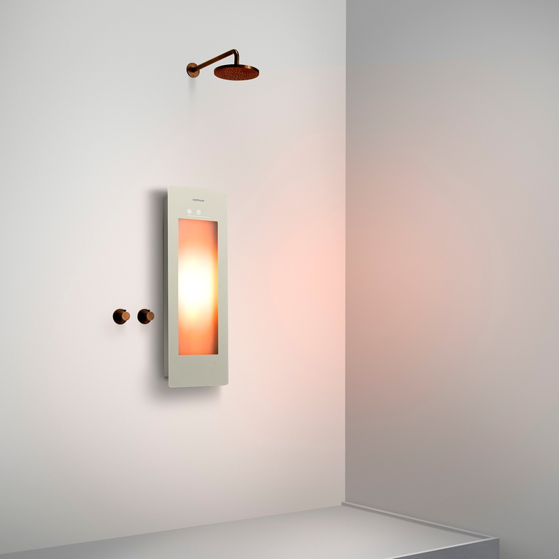 Option image for Sunshower Small One in Sand White for Flat Wall Installation