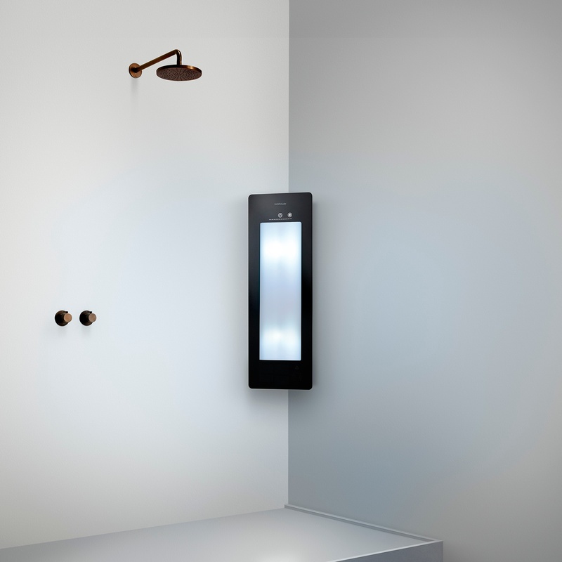 Option image for Sunshower Small Plus in Black for Corner Installation