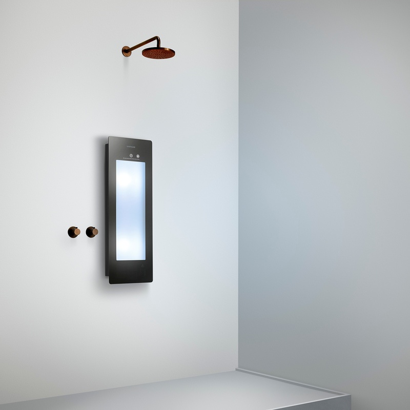 Option image for Sunshower Small Plus in Black for Flat Wall Installation