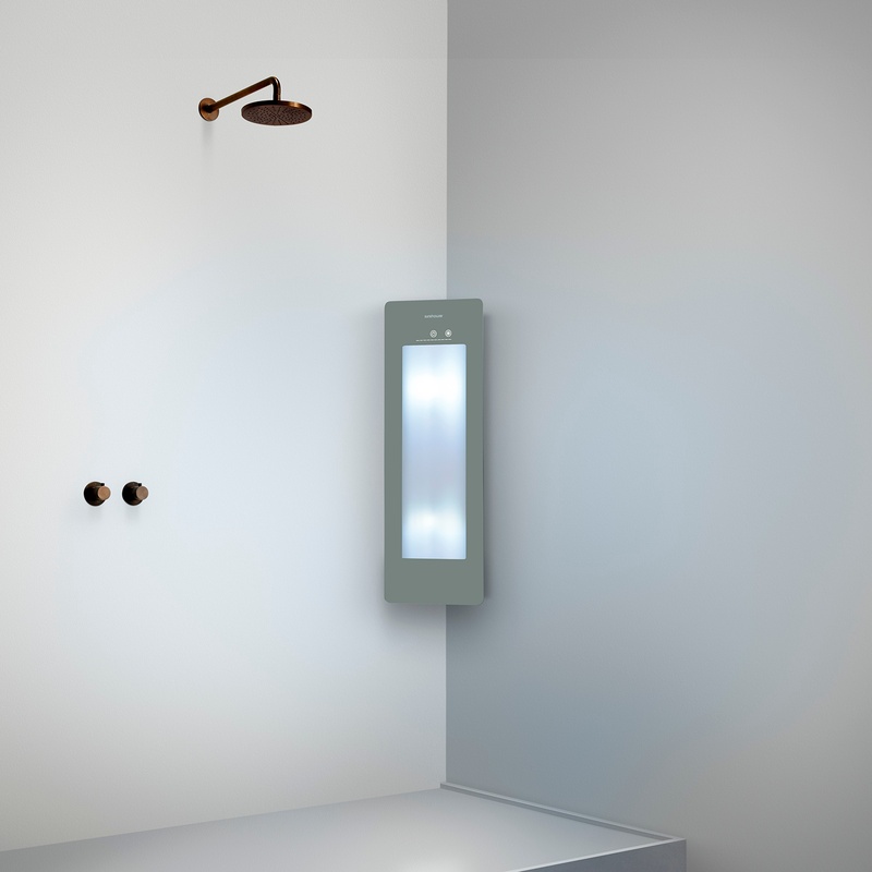 Option image for Sunshower Small Plus in Grey for Corner Installation
