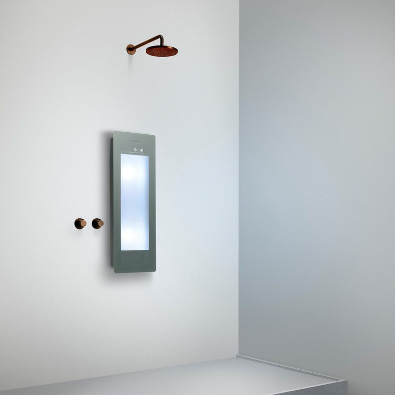 Option image for Sunshower Small Plus in Grey for Flat Wall Installation
