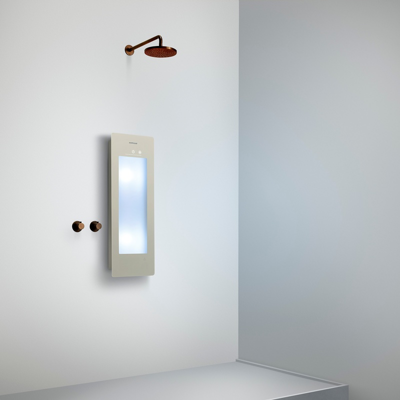Option image for Sunshower Small Plus in Sand White for Flat Wall Installation